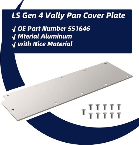 for Chevy LS Gen 4 Valley Pan Cover Plate with Oil Pressure Sensor Adapter Port, Aluminum Engine Lifter Area Oil Cover Kit Fit for Chevy Gen 4 Engine, for LS LS2 LS3 L99# 551646, 551623 in Saudi Arabia