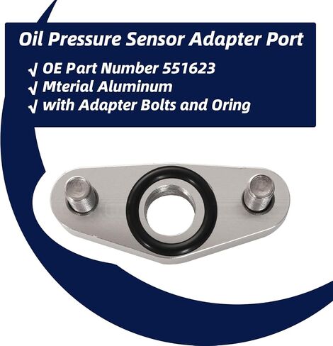 for Chevy LS Gen 4 Valley Pan Cover Plate with Oil Pressure Sensor Adapter Port, Aluminum Engine Lifter Area Oil Cover Kit Fit for Chevy Gen 4 Engine, for LS LS2 LS3 L99# 551646, 551623 in Saudi Arabia