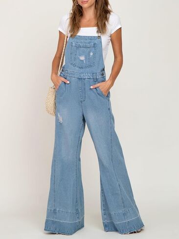 Tongmingyun Womens Denim Maternity Overalls Summer Stretch Adjustable Pregnant Jeans Jumpsuits in Saudi Arabia