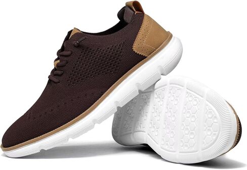 Men's Dress Business Oxfords Shoes Breathable Mesh Classic Leisure Fashion Sneakers Lightweight Comfortable Casual Walking Shoes in Saudi Arabia