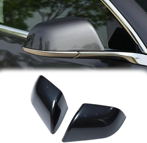 Left & Right Side Rearview Mirror Cover Cap For Tesla Model 3 2017 2018 2019 2020 2021 2022 2023 2024 (Silver) in Kuwait