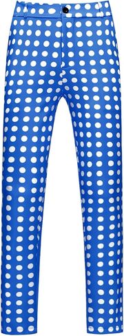 بنطلون جولف Lars Amadeus Polka Dots للرجال كبير وطويل مطبوع للعمل المكتبي in Saudi Arabia