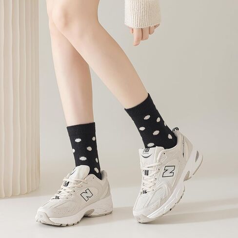 جوارب نسائية للكاحل من Mcool Mary، كاجوال من القطن المحبوك الدافئ لطيف منقط، عبوة من 6 جوارب للنساء in Kuwait