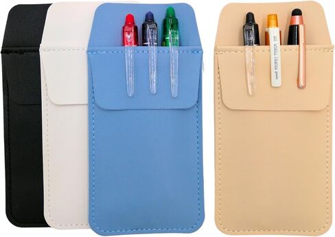 Pocket Pen Protector for Shirt, Leather Pocket Pens Holder Organizer Pouch for Lab Coats for Pen Leaks, Pen Sleeve Pouch in Saudi Arabia