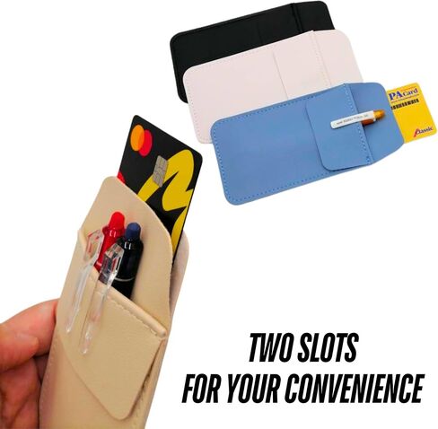 Pocket Pen Protector for Shirt, Leather Pocket Pens Holder Organizer Pouch for Lab Coats for Pen Leaks, Pen Sleeve Pouch in Saudi Arabia