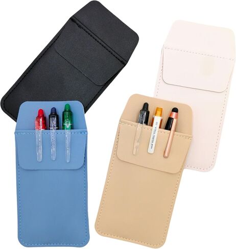 Pocket Pen Protector for Shirt, Leather Pocket Pens Holder Organizer Pouch for Lab Coats for Pen Leaks, Pen Sleeve Pouch in Saudi Arabia