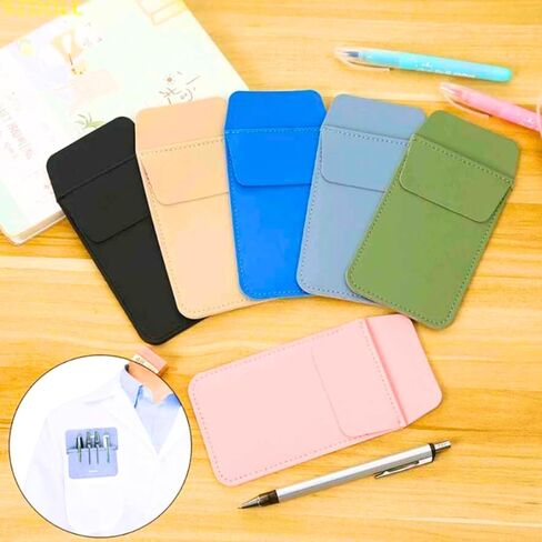 Pocket Pen Protector for Shirt, Leather Pocket Pens Holder Organizer Pouch for Lab Coats for Pen Leaks, Pen Sleeve Pouch in Saudi Arabia