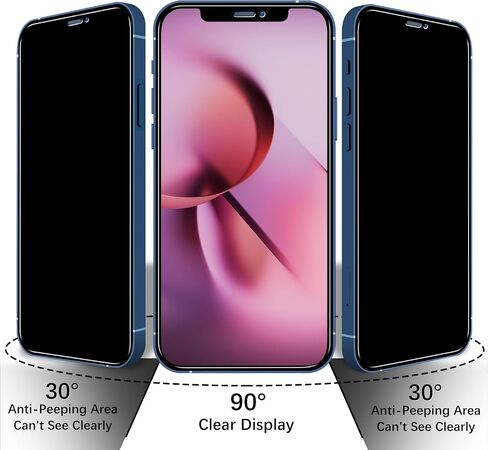 واقي شاشة HPTech (عبوة من قطعتين) مصمم لهاتف iPhone 12 Mini (5.4 بوصة) من الزجاج المقسى، مضاد للخدش، خالٍ من الفقاعات in Kuwait