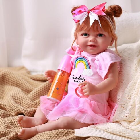 BABESIDE 11 PCS Reborn Baby Doll Clothes and Playset for 17-22 Inch Baby Doll Girl Outfits Accessories with Nursing Pad and Storage Bag, Pink in Saudi Arabia