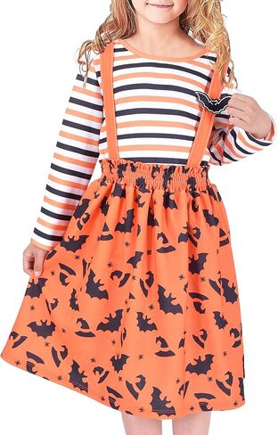 Sunny Fashion 2 Pieces Set Girls Dress T-Shirt Suspender Skirt Halloween Cosplay in Saudi Arabia