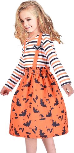 Sunny Fashion 2 Pieces Set Girls Dress T-Shirt Suspender Skirt Halloween Cosplay in Saudi Arabia