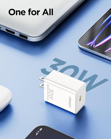 120W USB C Charger - PPS 4-Port GaN USB C Charger Block Fast Charging with 6FT USB-C to C Cable for MacBook Pro/Air, Pixelbook, iPad Pro, iPhone Series, Galaxy S23/ Note20, Pixel 8, Steam Deck in Saudi Arabia