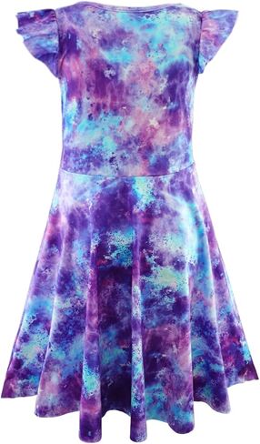 Girls Sleeveless Casual Dress Floral Printed Sundress for Home Party Beach Kindergarten Graduation in Kuwait