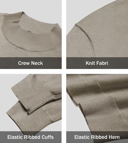 Fioboc GentleKnit Crew Neck Sweater S-4XL in Saudi Arabia