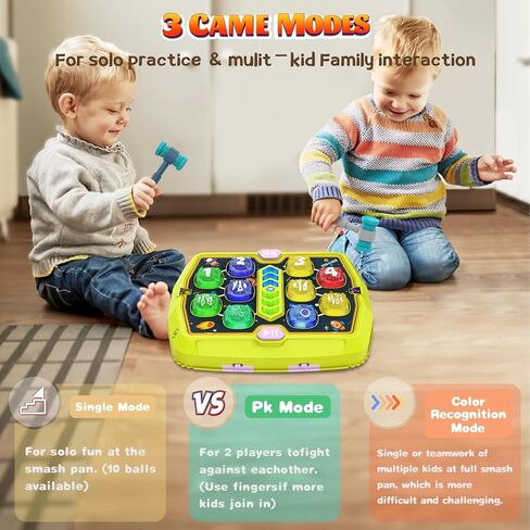 Whack Game Mole, Toys for 3-12 Year Old Boys Girls,Gift for Kids | Interactive Pounding Toys for Age 3-8, 3 Modes, 2 Hammers, Sound & Light, Birthday Xmas Gifts for Boys Girls Kids Age 3+ in Saudi Arabia
