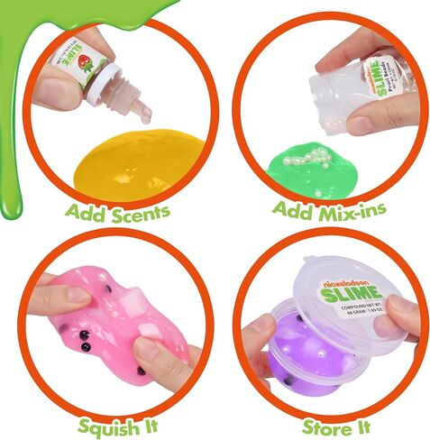 Nickelodeon Mix N Play Sweet Shop Slime Kit - 4 Colorful Slimes, 3 Fun Add-Ins, 2 Scents - Ideal for 6-Year-Olds in Saudi Arabia