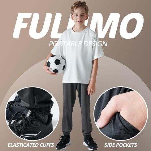 Boys Clothes with Short Sleeve Shirt & Pants with 2 Pocket, Quick-Dry Sets Loose Fit Breathable Cooling Sports Sleep in Saudi Arabia