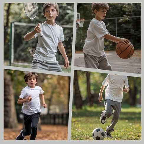 Boys Clothes with Short Sleeve Shirt & Pants with 2 Pocket, Quick-Dry Sets Loose Fit Breathable Cooling Sports Sleep in Saudi Arabia