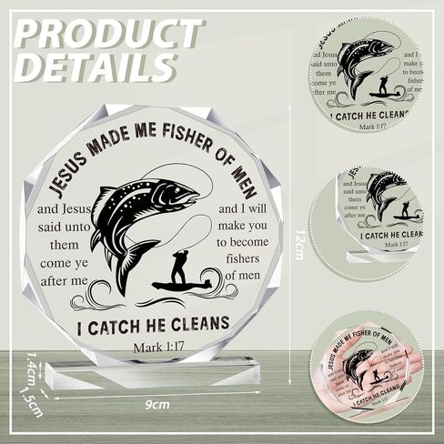 Kigley Acrylic Volleyball Gifts Christmas Christian Appreciation Gifts Volleyball Prayer Gifts Thank You Volleyball Charms Volleyball Stuff Gifts Decor for Men Women Volleyball Lover(Fishing) in Kuwait