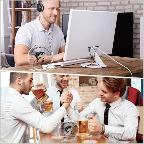 Kigley Acrylic Volleyball Gifts Christmas Christian Appreciation Gifts Volleyball Prayer Gifts Thank You Volleyball Charms Volleyball Stuff Gifts Decor for Men Women Volleyball Lover(Fishing) in Kuwait