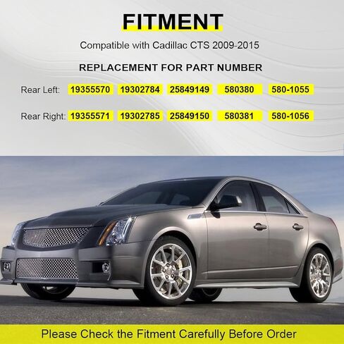 JDMON Pair Rear Suspension Shock Absorbers Air Strut Replacement for Cadillac CTS 2009-2015, Replaces 19355570 19355571 25849149 25849150, Left and Right in Saudi Arabia