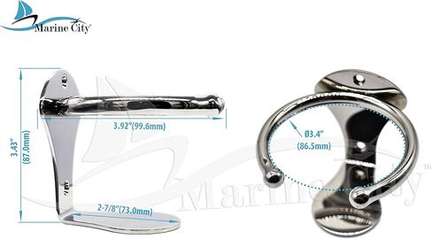 MARINE CITY 304 Grade Stainless Steel Universal Boat Ring Drink Cup Holder – Water Drink Beverage Bottle Stand Holder for Marines – Boats – Yachts – Trucks (Pack of 2) in Saudi Arabia