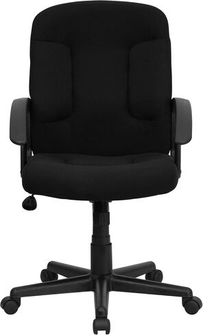 Flash Furniture Garver Mid-Back Black Fabric Executive Swivel Office Chair with Nylon Arms in Saudi Arabia