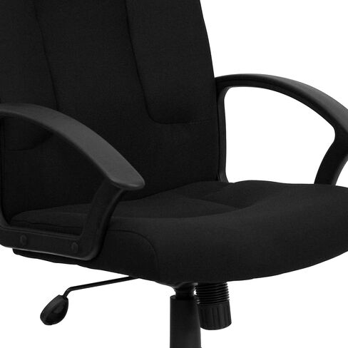 Flash Furniture Garver Mid-Back Black Fabric Executive Swivel Office Chair with Nylon Arms in Saudi Arabia
