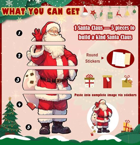 SietDESEO 50 x 32 Inch Cardboard Santa Claus Cutout Paper Santa Claus Bulletin Board Decorations Christmas Wall Decoration for Classroom Home Window Chalkboard Large Santa Claus in Kuwait