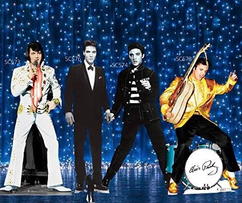 STAR CUTOUTS Ltd SC577 Elvis Presley Lifesize Cardboard Cut Out Red Jacket and Guitar - Elvis Presley Gift - Elvis Presley Party Decoration - Official Music Memorabilia for Fans in Saudi Arabia