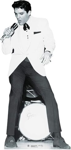 STAR CUTOUTS Ltd SC577 Elvis Presley Lifesize Cardboard Cut Out Red Jacket and Guitar - Elvis Presley Gift - Elvis Presley Party Decoration - Official Music Memorabilia for Fans in Saudi Arabia