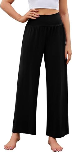 Arolina Wide Leg Yoga Pants for Women 2024 Casual Loose Sweatpants High Waisted Comfy Lounge Pajama Palazzo with Pockets in Saudi Arabia