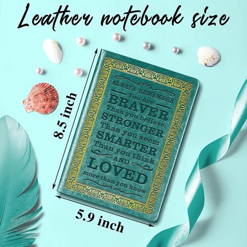 Pink A5 Lined Leather Journal Notebook,Inspirational Leather Journal Notebook for Men Women,200 Pages 100 Gsm Thick Ruled Paper Daily Diary for School,Travel,Business,Work (Pink) in Kuwait