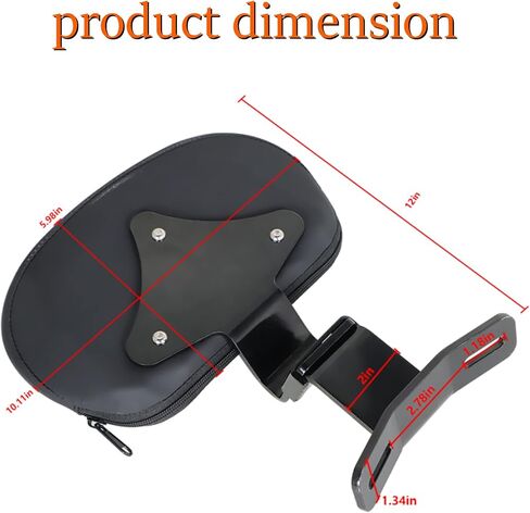 Motorcycle Front Driver Backrest Pad Detachable Rider Backrest Replacement for Touring CVO Road King Street Glide Electra Glide 2009-2022 Black in Saudi Arabia