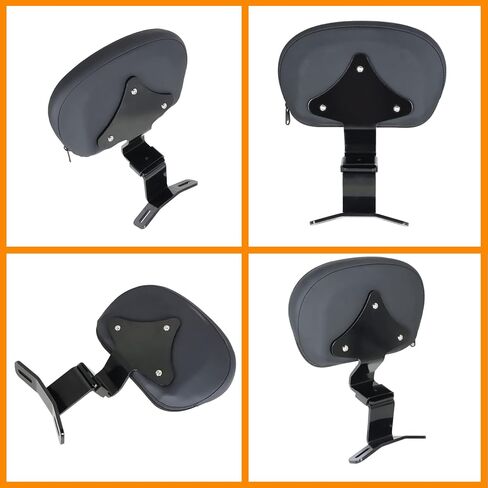 Motorcycle Front Driver Backrest Pad Detachable Rider Backrest Replacement for Touring CVO Road King Street Glide Electra Glide 2009-2022 Black in Saudi Arabia