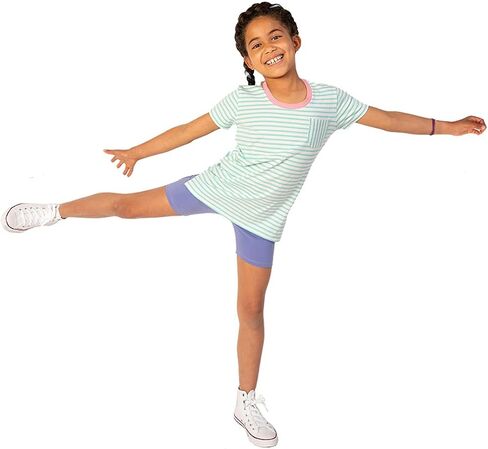 Mightly Girls' Scooped Neck Short Sleeve T Shirts | 100% Organic Cotton, Colorful Casual Stylish Clothes in Kuwait