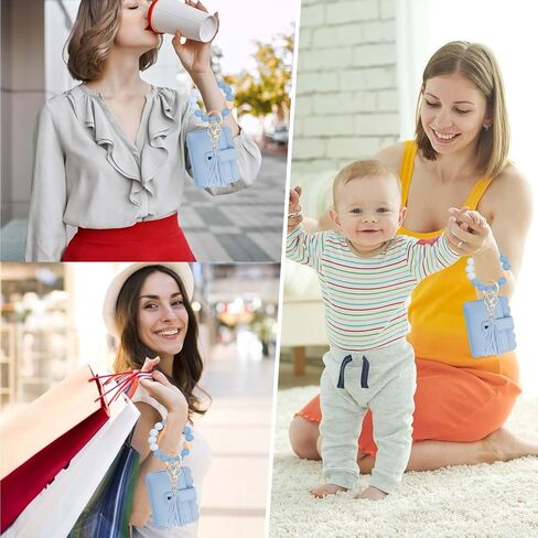 Wallet Keychain Wristlet for Women RFID Card Holder Keychain Key Chain Wallet Key Ring with Wrist Wallet for Women in Saudi Arabia