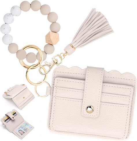 Wallet Keychain Wristlet for Women RFID Card Holder Keychain Key Chain Wallet Key Ring with Wrist Wallet for Women in Saudi Arabia