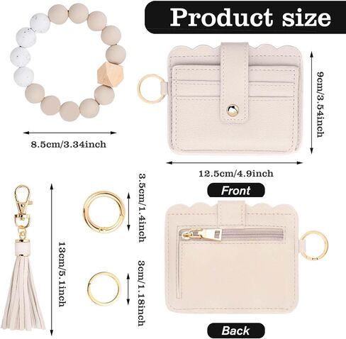 Wallet Keychain Wristlet for Women RFID Card Holder Keychain Key Chain Wallet Key Ring with Wrist Wallet for Women in Saudi Arabia