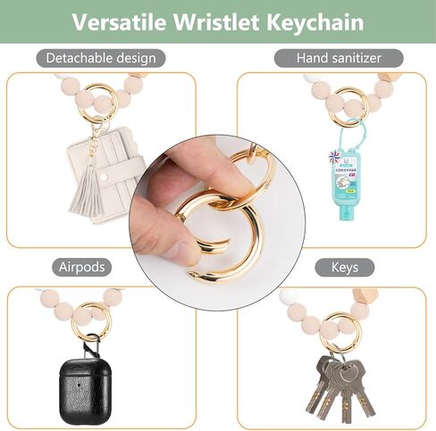 Wallet Keychain Wristlet for Women RFID Card Holder Keychain Key Chain Wallet Key Ring with Wrist Wallet for Women in Saudi Arabia