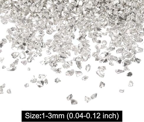 uxcell Crushed Glass High Luster Chips 1-3mm 30g Irregular Glass Metallic Crystal Chips for Nail Arts Craft DIY Vase Resin Filler Jewelry Making Decoration, 6 Colors, Golden Color Series in Saudi Arabia