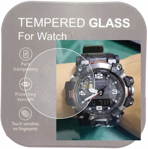 [قطعتان] لواقي شاشة الساعة GA-B001، حواف مستديرة 2.5D 9H واقي شاشة من الزجاج المقوى الحقيقي الممتاز مضاد للخدش، مضاد لبصمات الأصابع وخالي من الفقاعات GAB001-1A in Kuwait