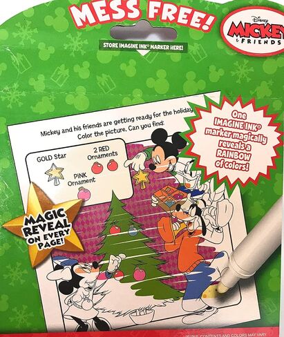 Bendon Disney Mickey & Friends Christmas Imagine Ink Mess Free Magic Reveal Acitivy Book (16-Page Game Book Reveals a Rainbow of Colors) in Saudi Arabia