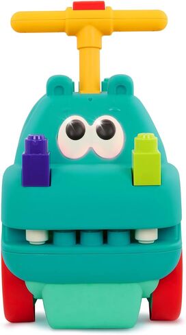 Battat – STEM Scooter – 26 Building Bricks – Lights & Sounds – Storage Seat – 12 Months + – Hippo Ride-On With Large Locblocs in Saudi Arabia