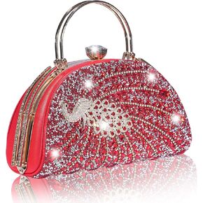 Women Rhinestone Evening Clutch Purses Diamond Handbag Weddings Formal Bag Party Sparkly Crystal Purse