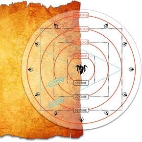 Byhoo Upgrade DND AOE Damage Maker,DND Area Effect Template,Board Game AOE Area Damage Measure Tool,Tabletop Game Mat RPG Accessories for DND and Other TTRPG,Table Game Props for RPG