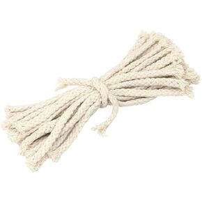 18 Pcs 1/4" Round Oil Lamp Wicks - Cotton Braided Lamp Wicks, Alcohol Oil Lamp Braided Cotton Replacement, Wicks for Oil Lamps