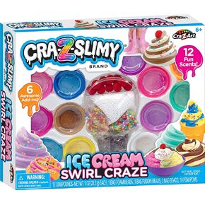 مجموعة سلايم من متجر Cra-Z-Slimy Ice Cream Shop مسبقة الصنع