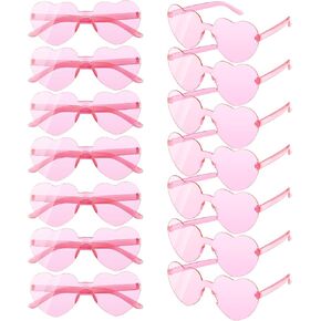 14 Pack Heart Sunglasses, Heart Shaped Sunglasses, Fun Heart Glasses, Heart Glasses Bulk for Women Party Favor