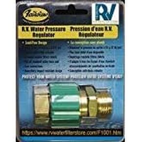 Brass Inline Fixed 55 PSI R.V. Water Pressure Regulator Fairview WR-RV55 - Protects RV Plumbing and Hoses from High-Pressure City Water, Lead Free